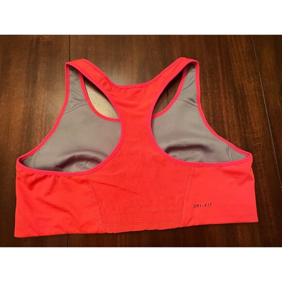 Nike Dri-Fit Womens XL Sports Bra Racerback Bright Pink & Gray - Picture 3 of 7